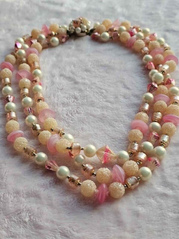 Pink Vintage Japan Bead Necklace
