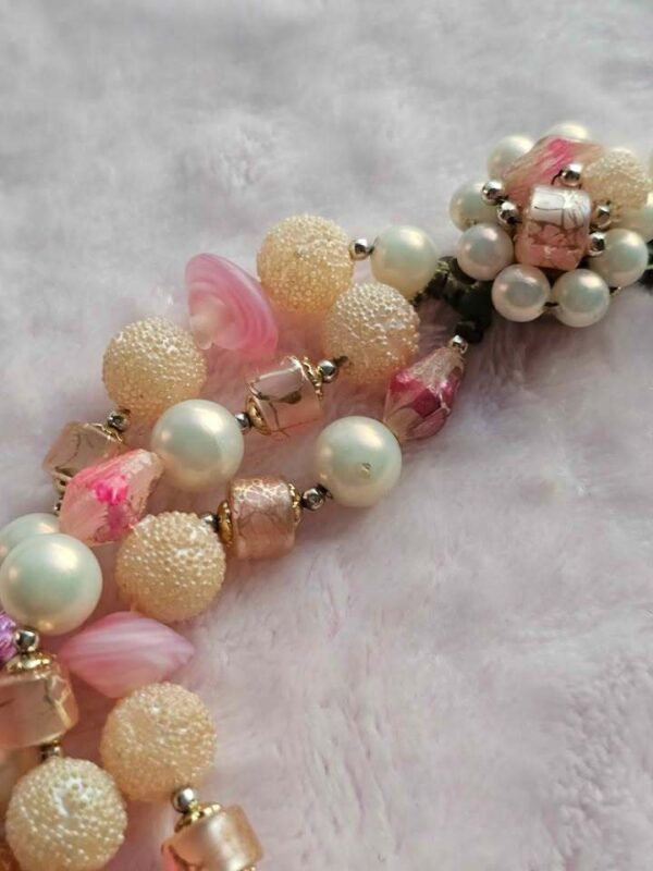 Pink Vintage Japan Bead Necklace