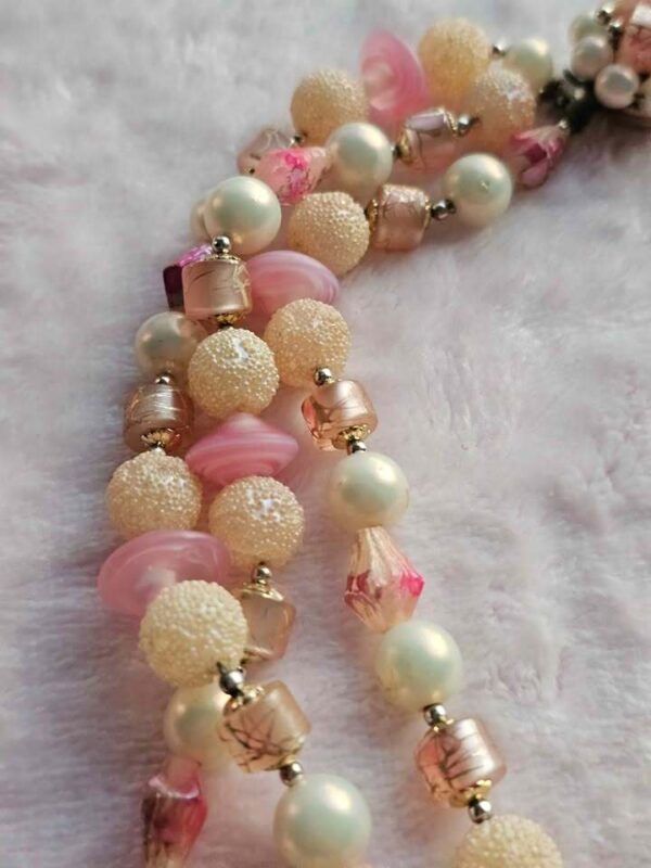 Pink Vintage Japan Bead Necklace