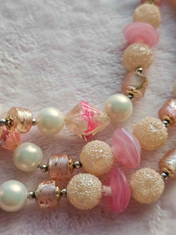 Pink Vintage Japan Bead Necklace