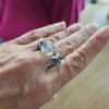 Vintage beads in a wire wrapped Ring size 11.5 handmade