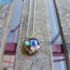 Handmade Wire Wrapped Bead Pendant Necklace