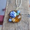 Handmade Wire Wrapped Bead Pendant Necklace