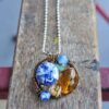 Handmade Wire Wrapped Bead Pendant Necklace