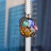 Handmade Wire Wrapped Bead Pendant Necklace