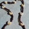 Vintage Shell and Wood Bead Necklace