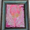 Local Artist Pink Flower Framed 8x10 Original Framed Painting Orlando
