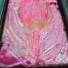 Local Artist Pink Flower Framed 8x10 Original Framed Painting Orlando