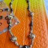 p1-219.jpg Vintage 1960s Mid Century Textured Gold Tone Ribbed & Faceted Bead Necklace