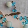 5 - Vintage Blue Beaded Necklace Collection W Germany Japan Signed. lot