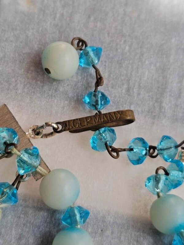 5 - Vintage Blue Beaded Necklace Collection W Germany Japan Signed. lot