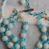 5 - Vintage Blue Beaded Necklace Collection W Germany Japan Signed. lot