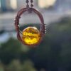Handmade Wire Wrapped Vintage citrine Crystal Pendant Necklace
