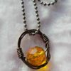 Handmade Wire Wrapped Vintage citrine Crystal Pendant Necklace