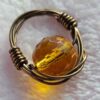 Handmade Wire Wrapped Vintage citrine Crystal Pendant Necklace