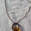 Handmade Wire Wrapped Vintage citrine Crystal Pendant Necklace
