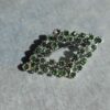 Vintage Green Rhinestone Silver-Tone Brooch