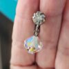 Vintage Aurora Borealis Crystal Clip-On Earrings