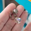 Vintage Aurora Borealis Crystal Clip-On Earrings