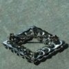Vintage Green Rhinestone Silver-Tone Brooch