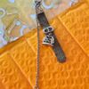 Antique Metal Mesh Watch Fob with Engraved Seal Charm