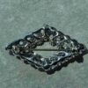 Vintage Green Rhinestone Silver-Tone Brooch