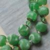 p1-40.jpg Vintage Double Strand Green Marbled Bead Necklace