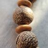 Natural Wood and Bodhi Seed Beaded Necklace