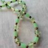 p1-430.jpg Vintage 1970s Jade Green Beaded Long Necklace - Boho Mod Lucite