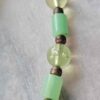 p1-434.jpg Vintage 1970s Jade Green Beaded Long Necklace - Boho Mod Lucite