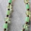 p1-435.jpg Vintage 1970s Jade Green Beaded Long Necklace - Boho Mod Lucite