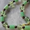 p1-436.jpg Vintage 1970s Jade Green Beaded Long Necklace - Boho Mod Lucite