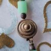 p1-438.jpg Vintage 1970s Jade Green Beaded Long Necklace - Boho Mod Lucite