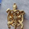 Vintage Gold-Tone Faux Pearl Turtle Brooch