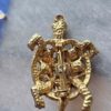Vintage Gold-Tone Faux Pearl Turtle Brooch