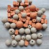 p1-555.jpg Vintage 80 Grams of stock Assorted Terracotta and Clay Craft Beads