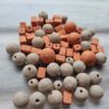 p1-558.jpg Vintage 80 Grams of stock Assorted Terracotta and Clay Craft Beads