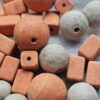 p1-561.jpg Vintage 80 Grams of stock Assorted Terracotta and Clay Craft Beads