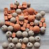 p1-563.jpg Vintage 80 Grams of stock Assorted Terracotta and Clay Craft Beads