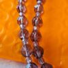 p1-60.jpg Vintage Smoky Amethyst Purple Faceted Glass Bead Necklace