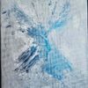 Local artist original angel abstract 8x10 painting by Kerry Love