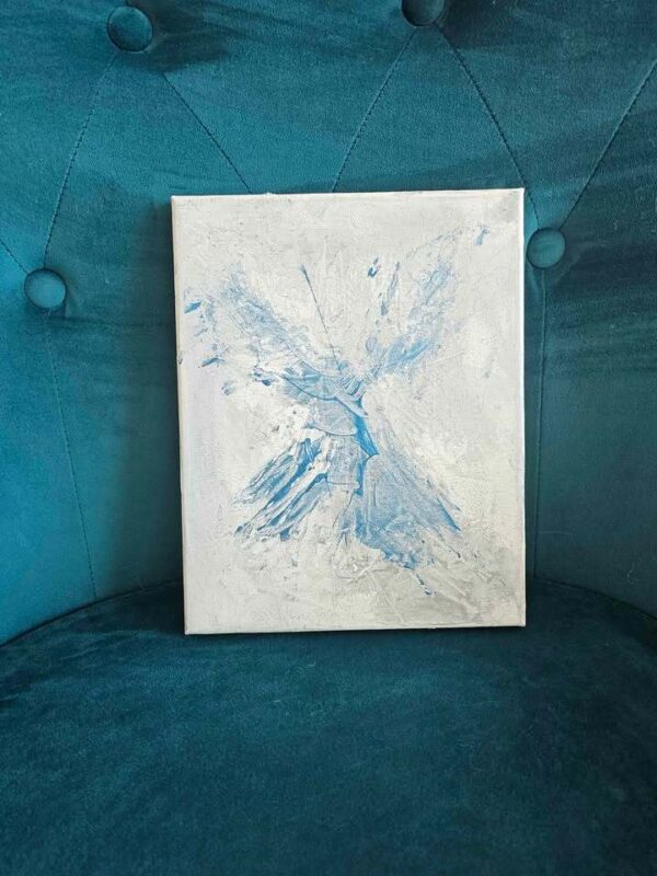 Local artist original angel abstract 8x10 painting by Kerry Love