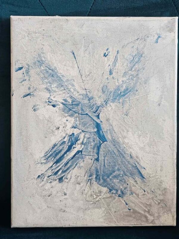 Local artist original angel abstract 8x10 painting by Kerry Love