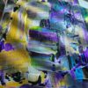 Original Art Abstract Canvas Painting Orlando Artist purple metallic 8x10