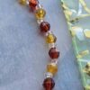 Amber and Brown Faceted Bead Necklace