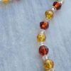 Amber and Brown Faceted Bead Necklace