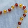 Amber and Brown Faceted Bead Necklace