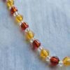 Amber and Brown Faceted Bead Necklace