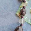 p1-732.jpg Vintage Burgundy and Frosted Glass Beaded Necklace