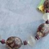 p1-735.jpg Vintage Burgundy and Frosted Glass Beaded Necklace